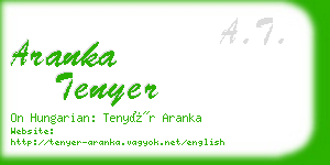 aranka tenyer business card